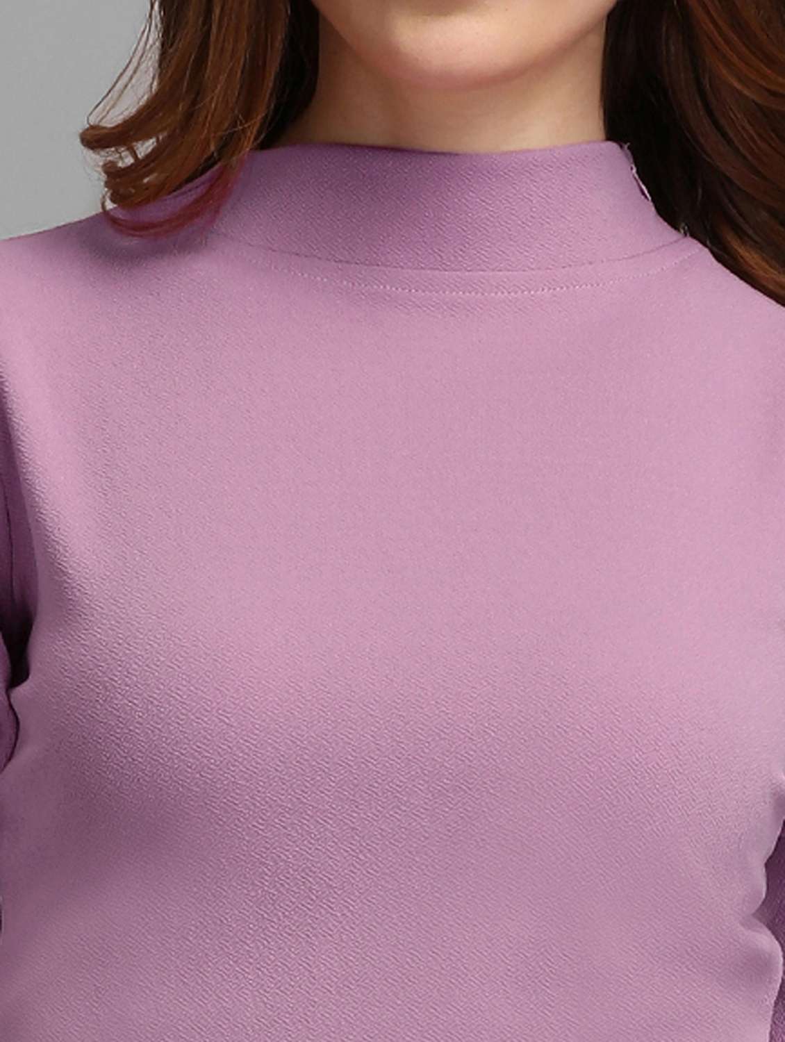 purple polyester crop top - 22553664 -  Standard Image - 1