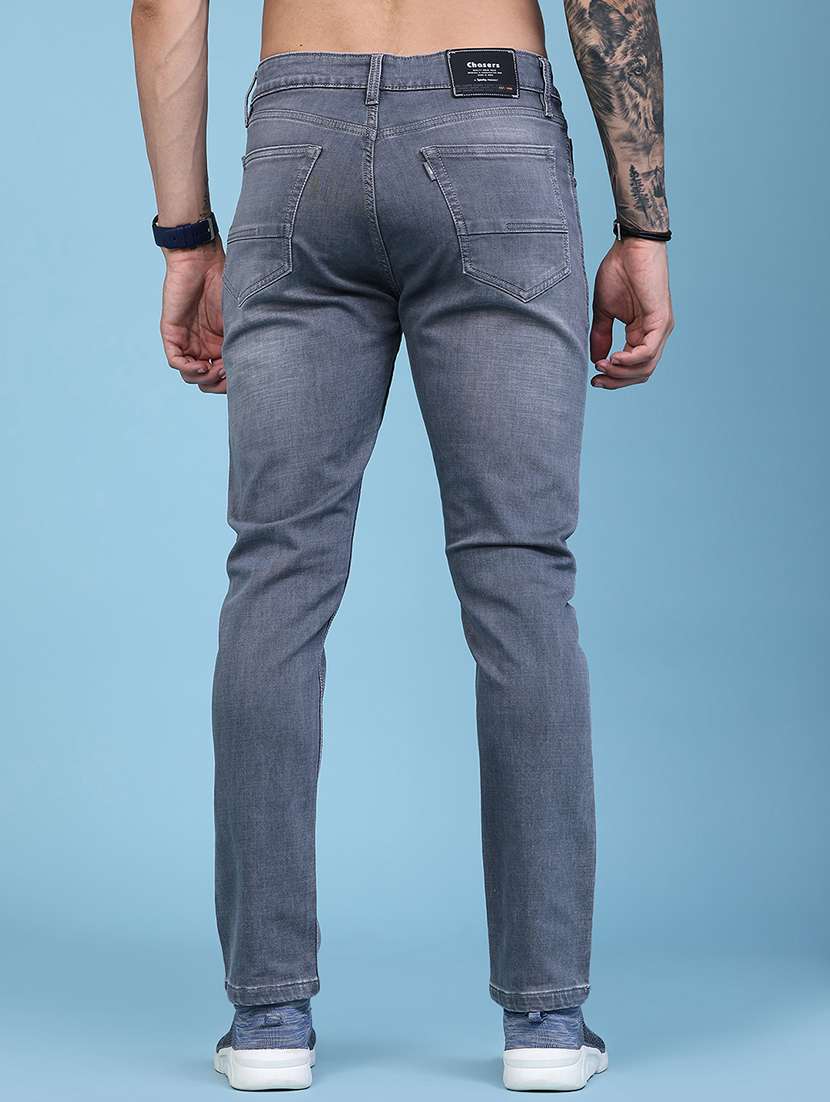 men washed mid rise full length slim fit jeans - 22554011 -  Standard Image - 4