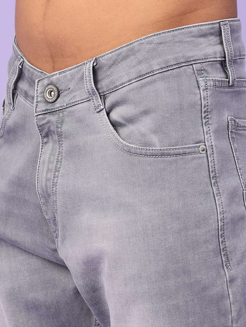 men washed mid rise full length tapered jeans - 22554029 -  Standard Image - 1