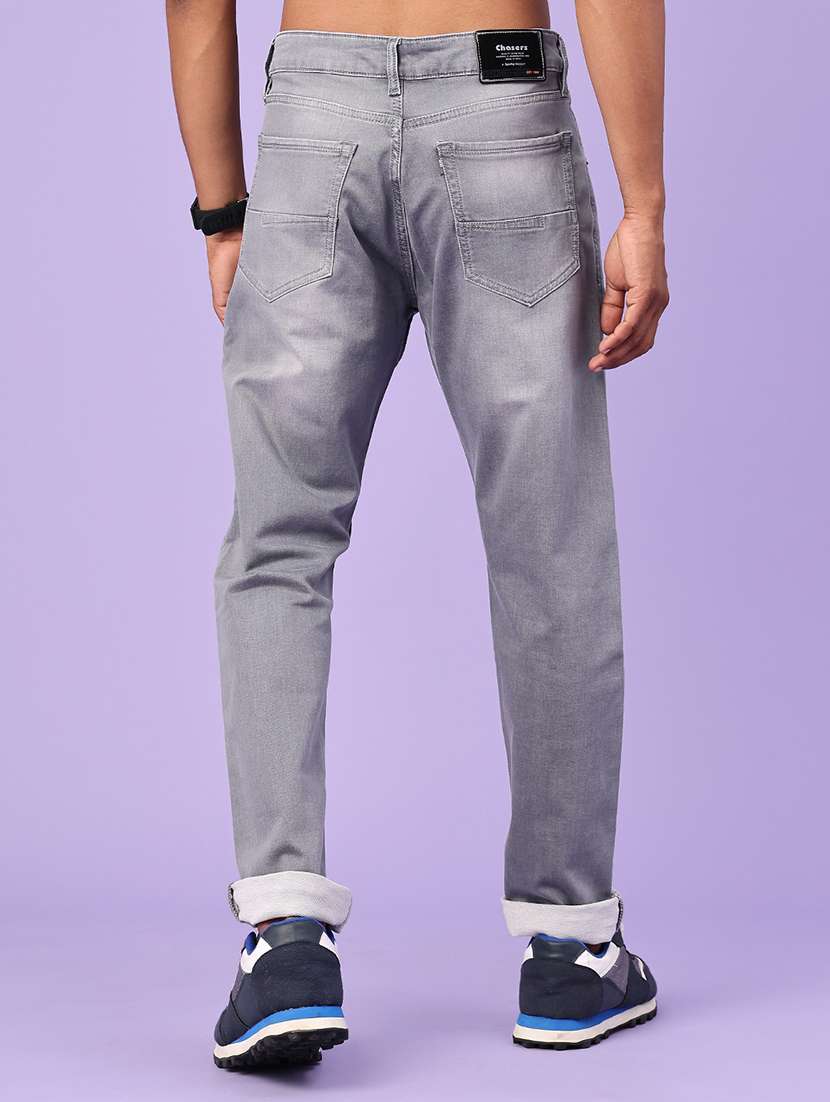 men washed mid rise full length tapered jeans - 22554029 -  Standard Image - 4