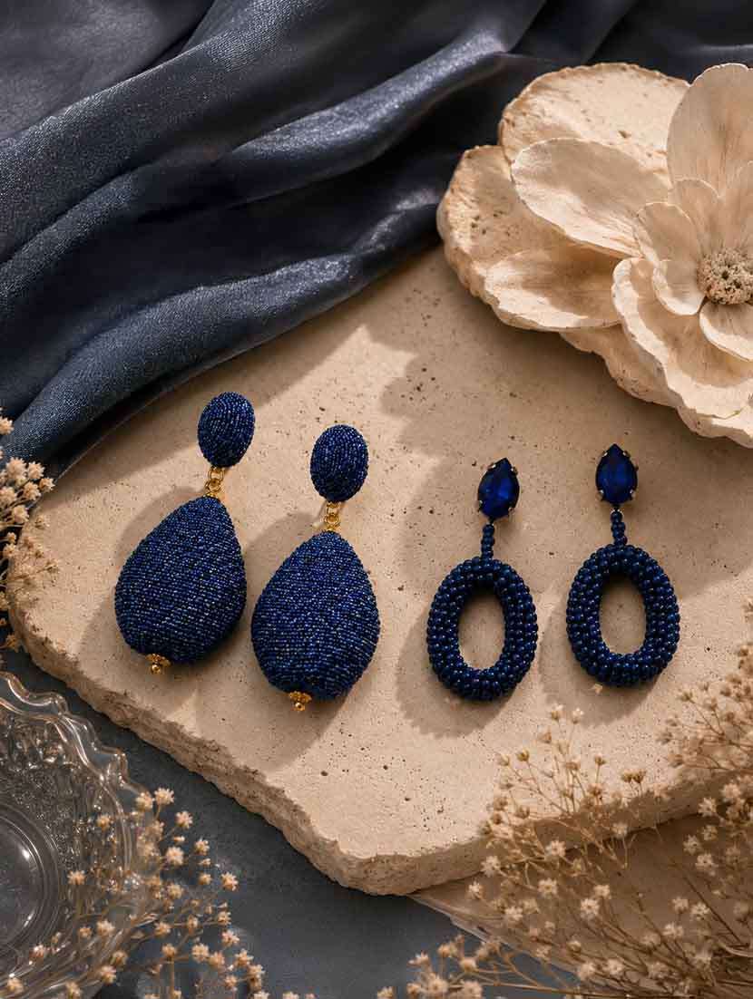 thread & beads earrings combo pack of 2 for women