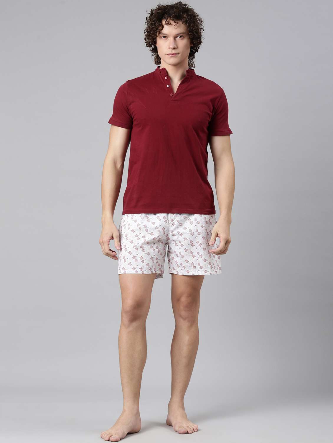 Men Pack Of 2 Mid Rise Loungewear Boxer - 22554156 -  Standard Image - 4