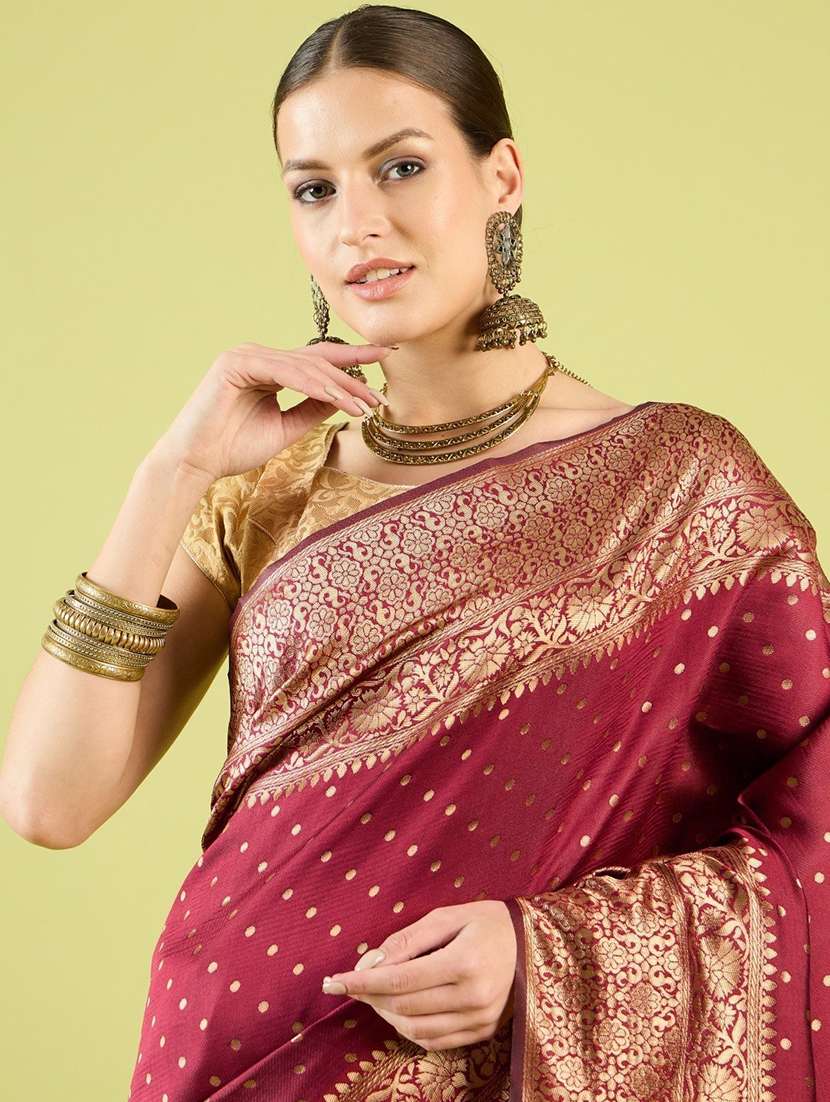 women self design banarasi saree with blouse - 22554539 -  Standard Image - 1