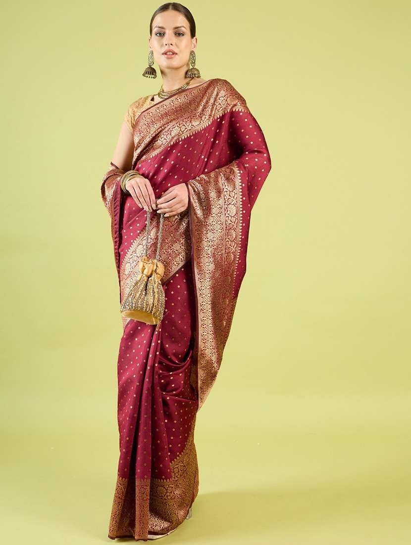 women self design banarasi saree with blouse - 22554539 -  Standard Image - 4