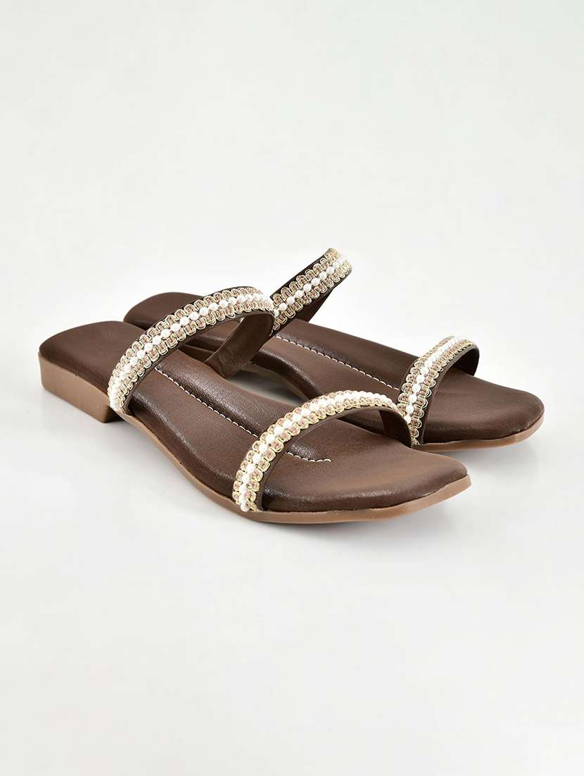 women embellished slip on flats - 22554639 -  Standard Image - 1