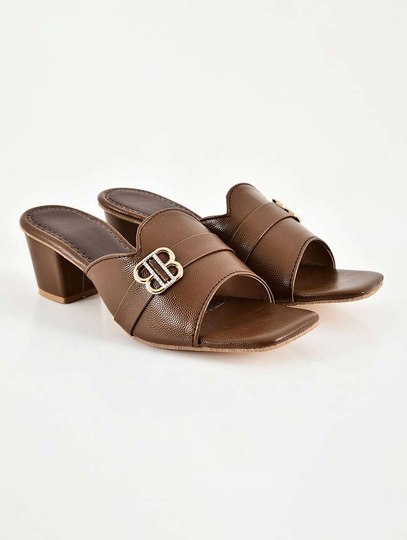 Women Solid Slip On Sandal - 22554644 -  Standard Image - 1