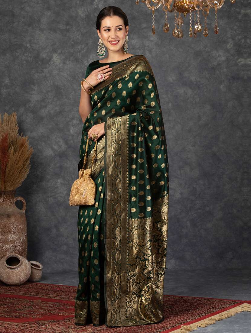 women self design banarasi saree with blouse - 22554688 -  Standard Image - 4