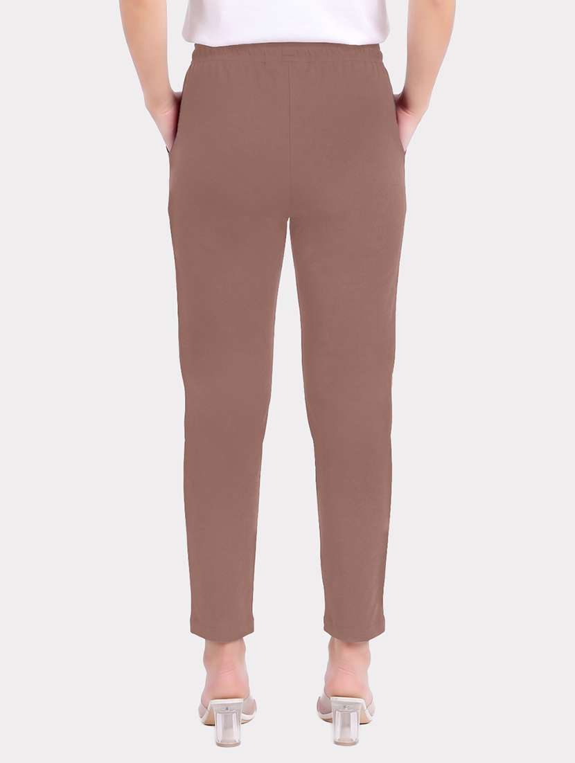 women solid mid rise ankle length track pant - 22554792 -  Standard Image - 1
