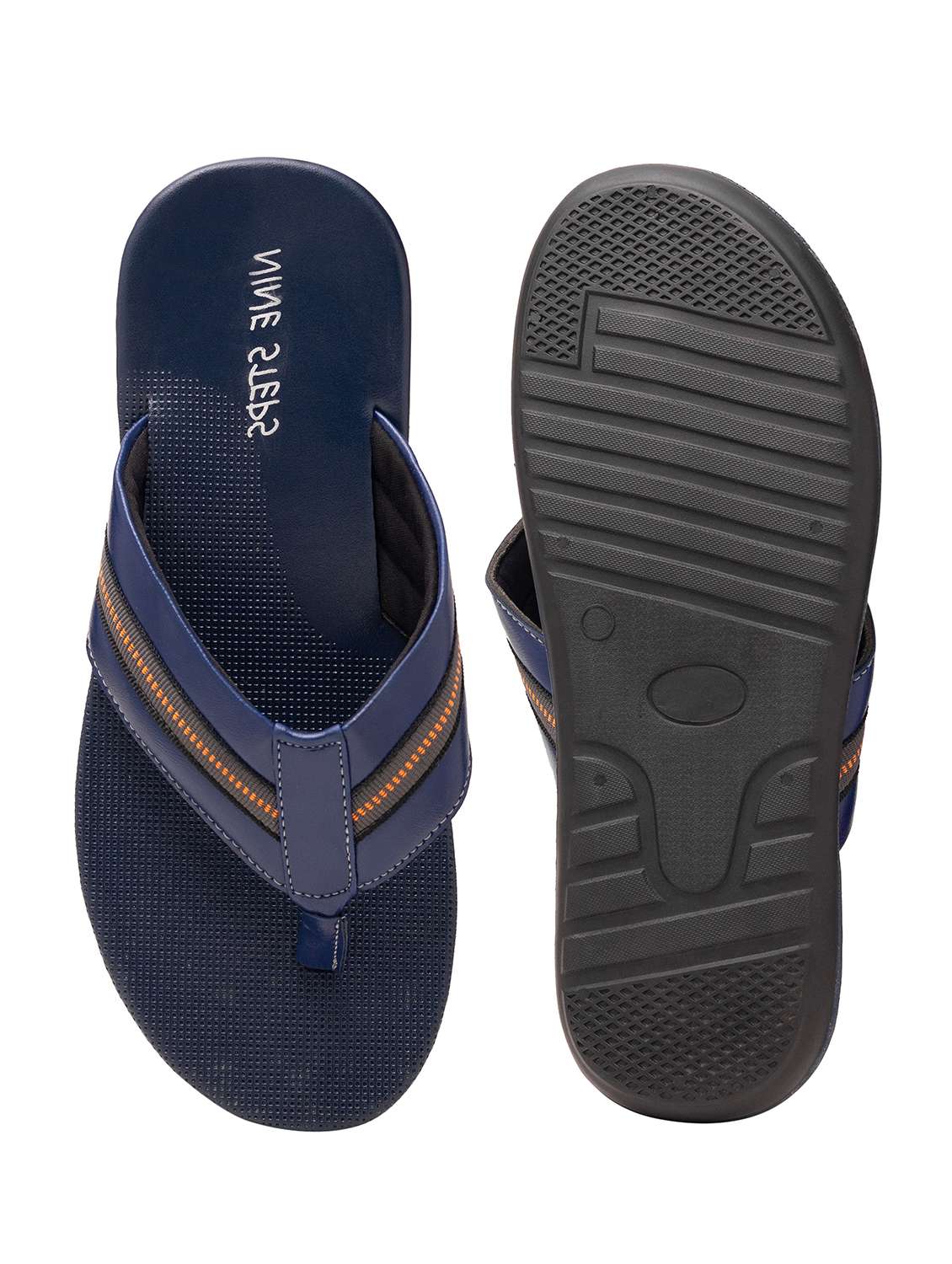 men navy blue toe separator slipper - 22554838 -  Standard Image - 4
