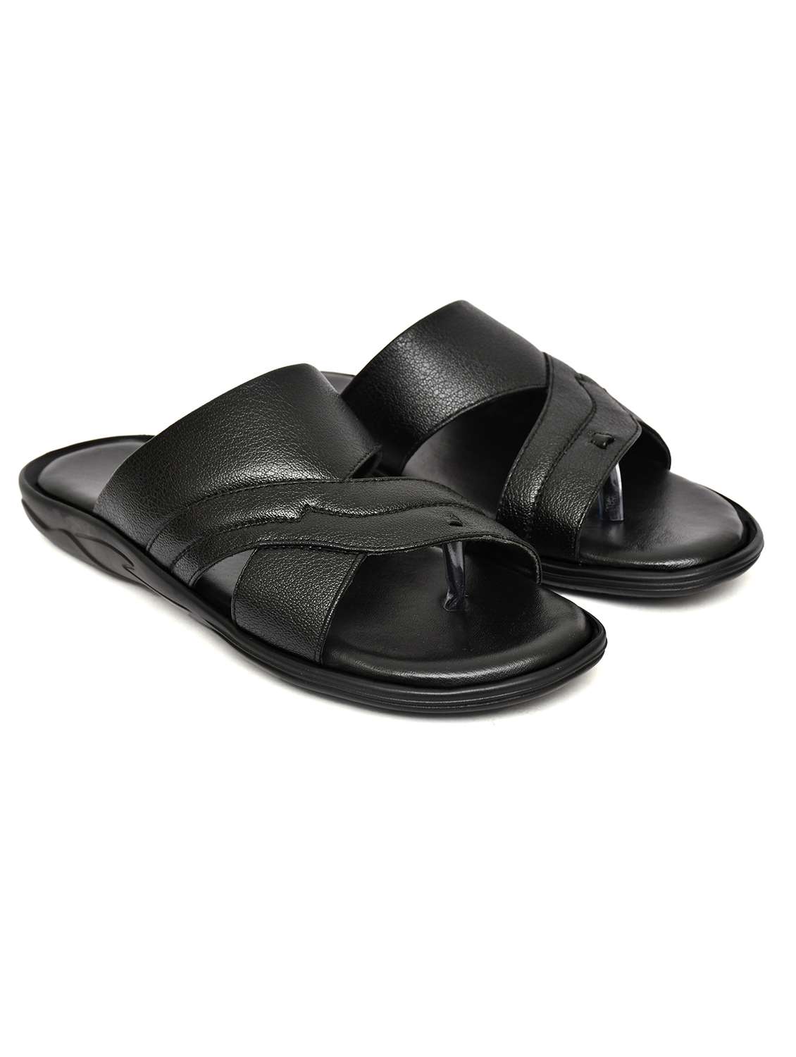 men black slip on sandal - 22554841 -  Standard Image - 1