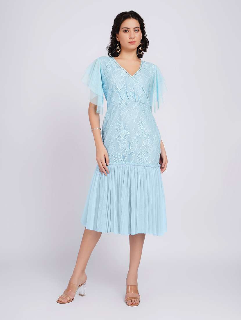 women self design flared sleeves sheath dress - 22554886 -  Standard Image - 6