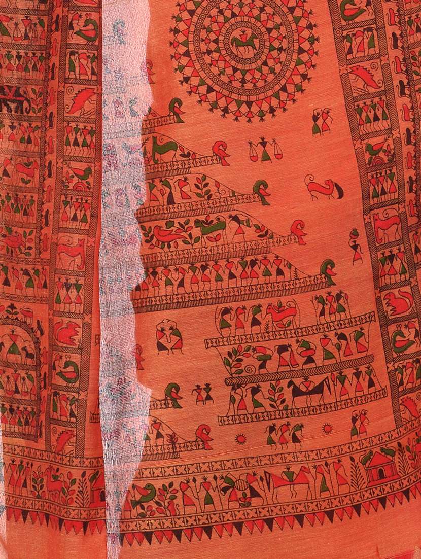 women printed casual wear saree with blouse - 22554939 -  Standard Image - 4