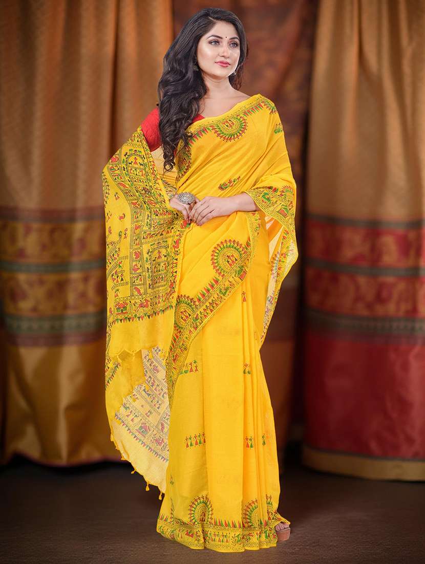 women printed casual wear saree with blouse - 22554941 -  Standard Image - 1