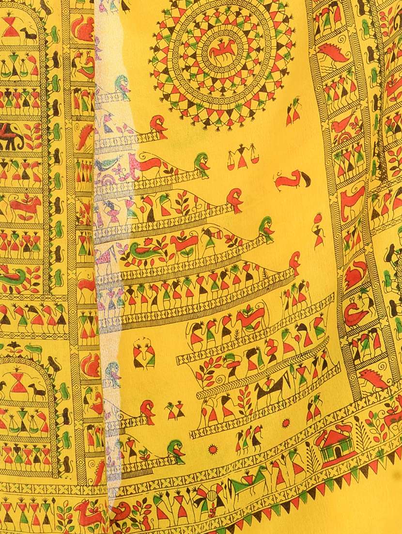 women printed casual wear saree with blouse - 22554941 -  Standard Image - 4