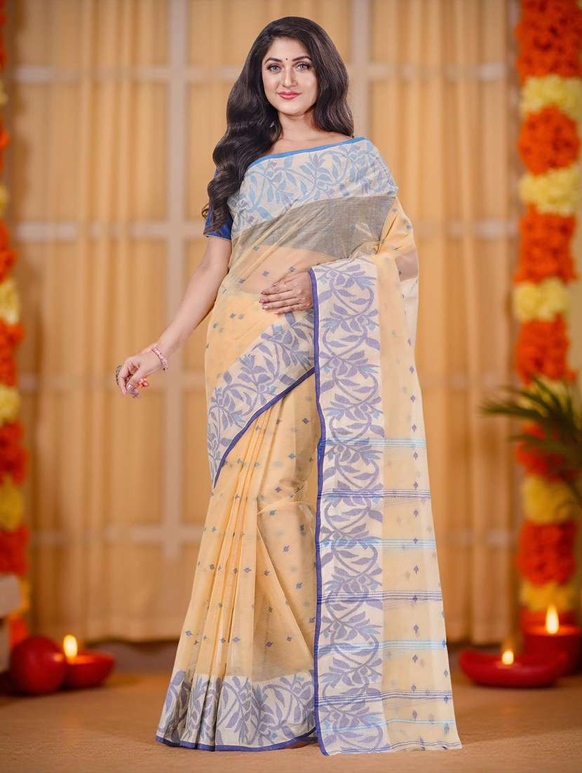 women self design handloom saree - 22554980 -  Standard Image - 1