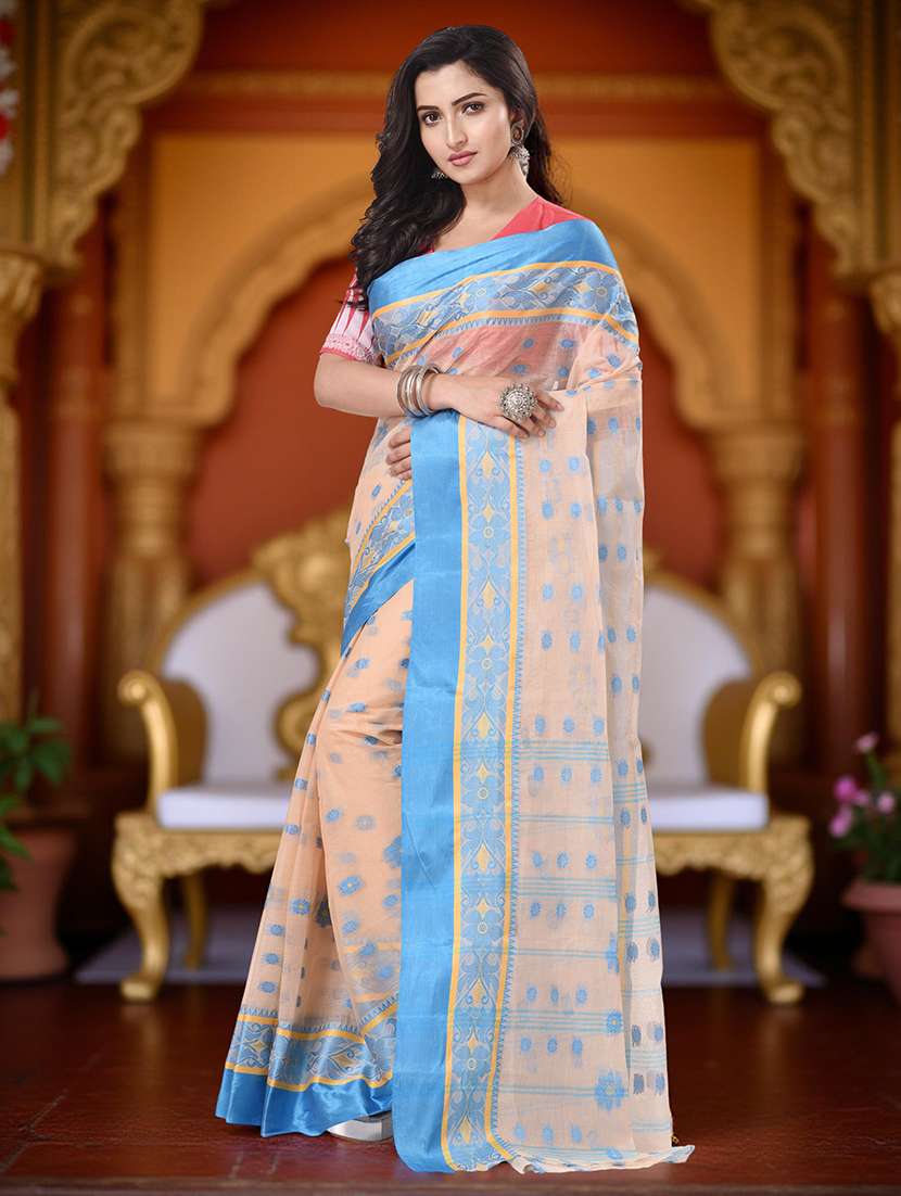 women self design handloom saree - 22554996 -  Standard Image - 1