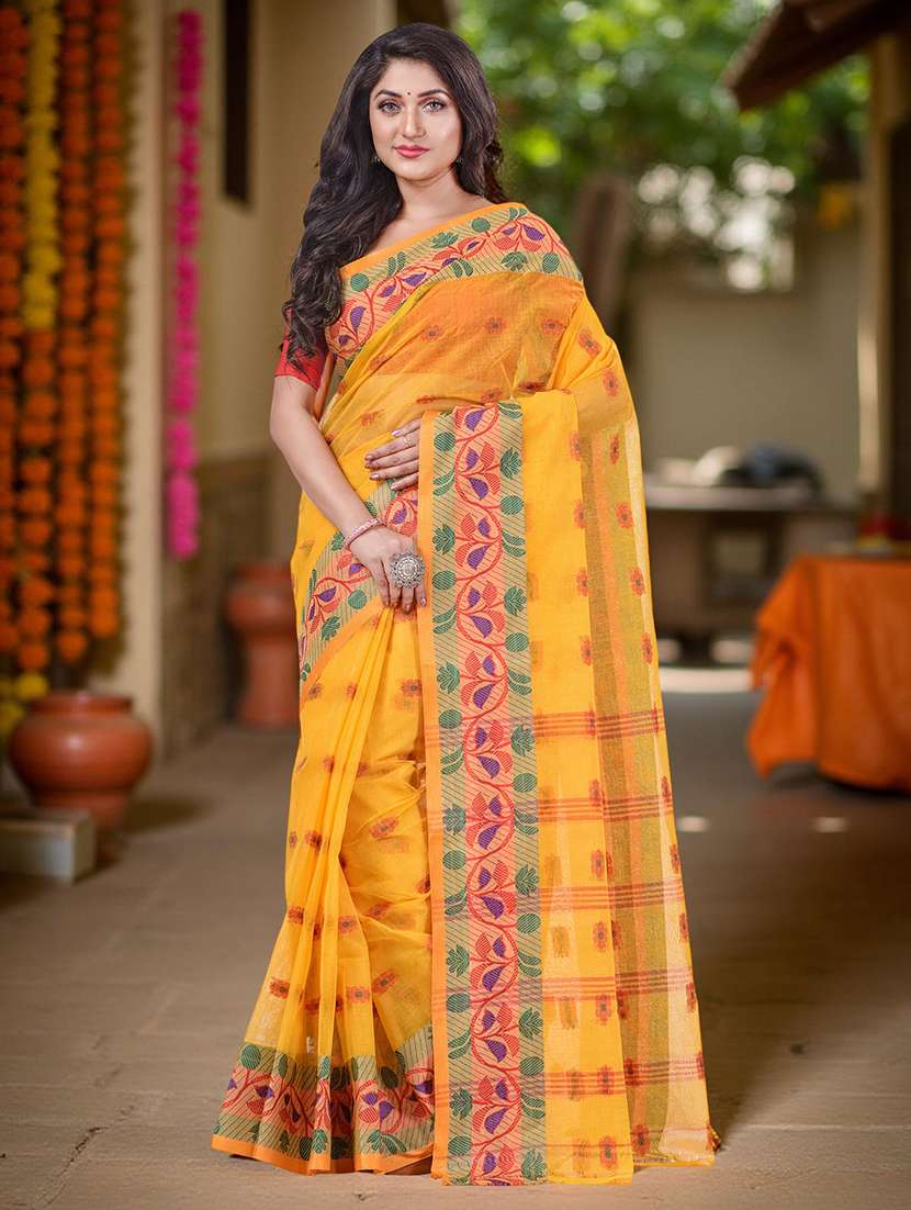 women self design handloom saree - 22554999 -  Standard Image - 1