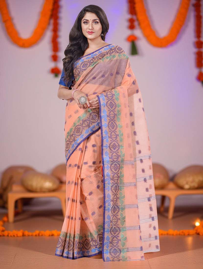 women self design handloom saree - 22555003 -  Standard Image - 1