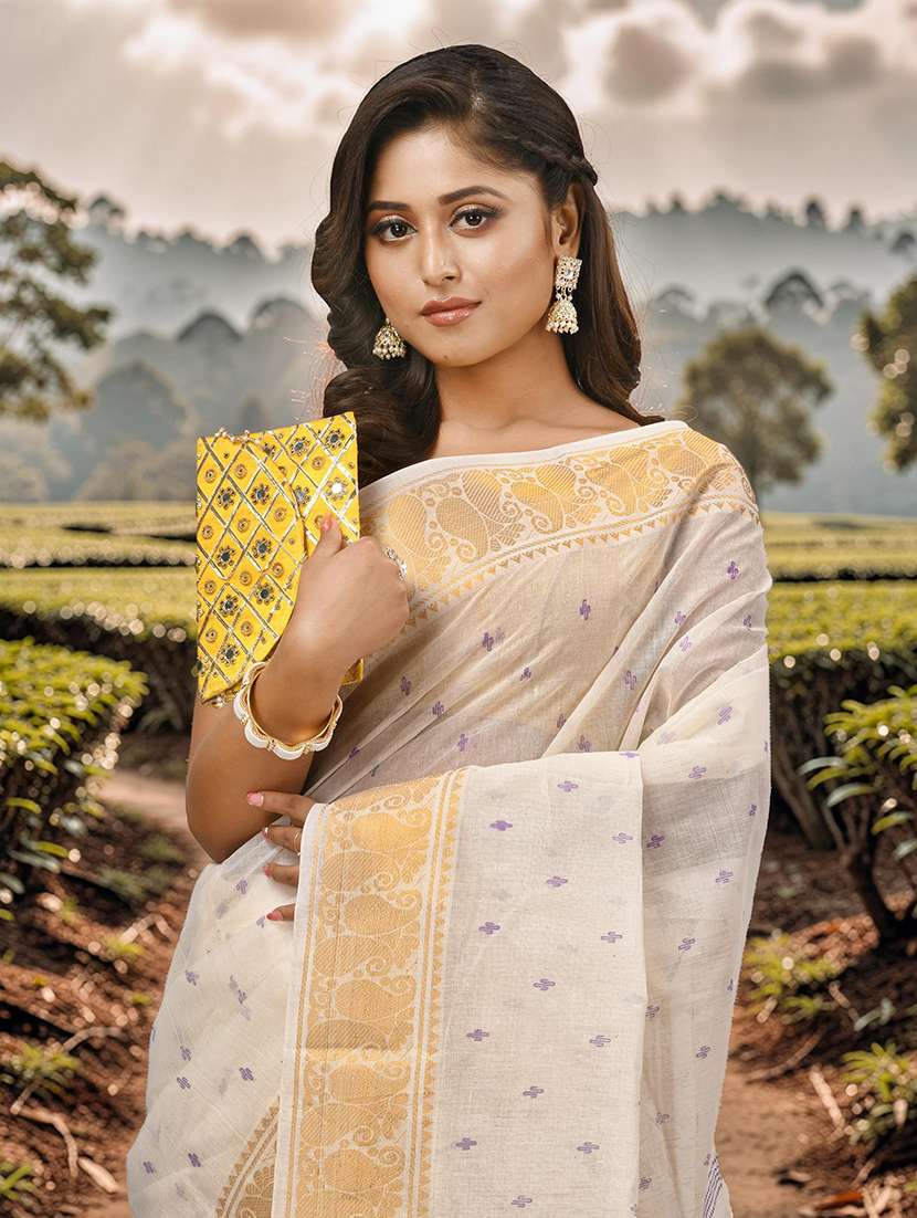 women self design handloom saree - 22555006 -  Standard Image - 1