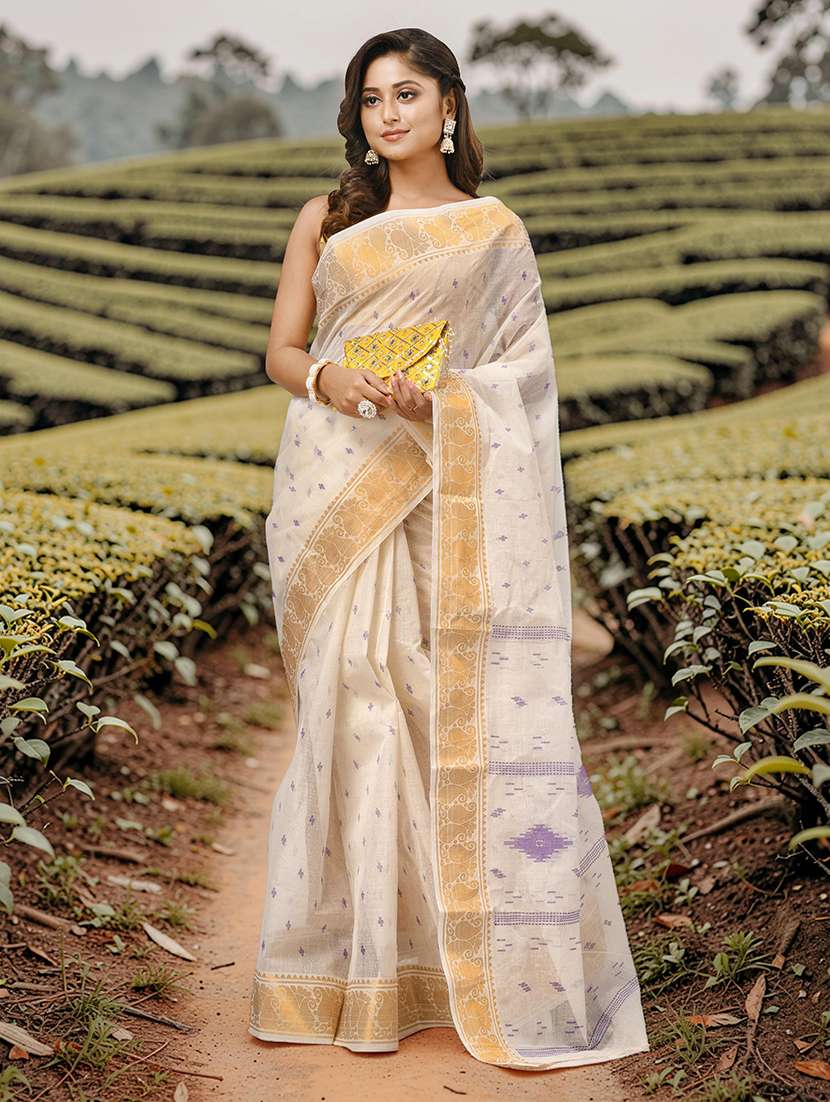 women self design handloom saree - 22555006 -  Standard Image - 4