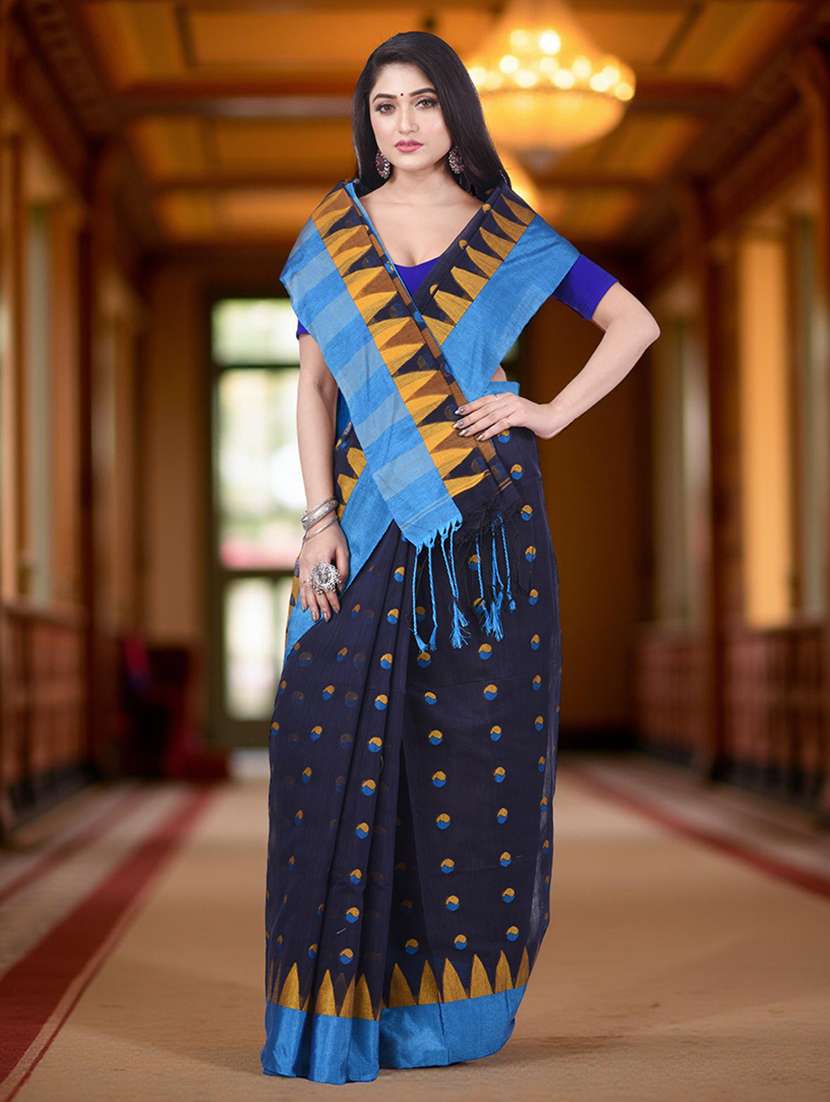 women self design jamdani saree with blouse - 22555009 -  Standard Image - 1