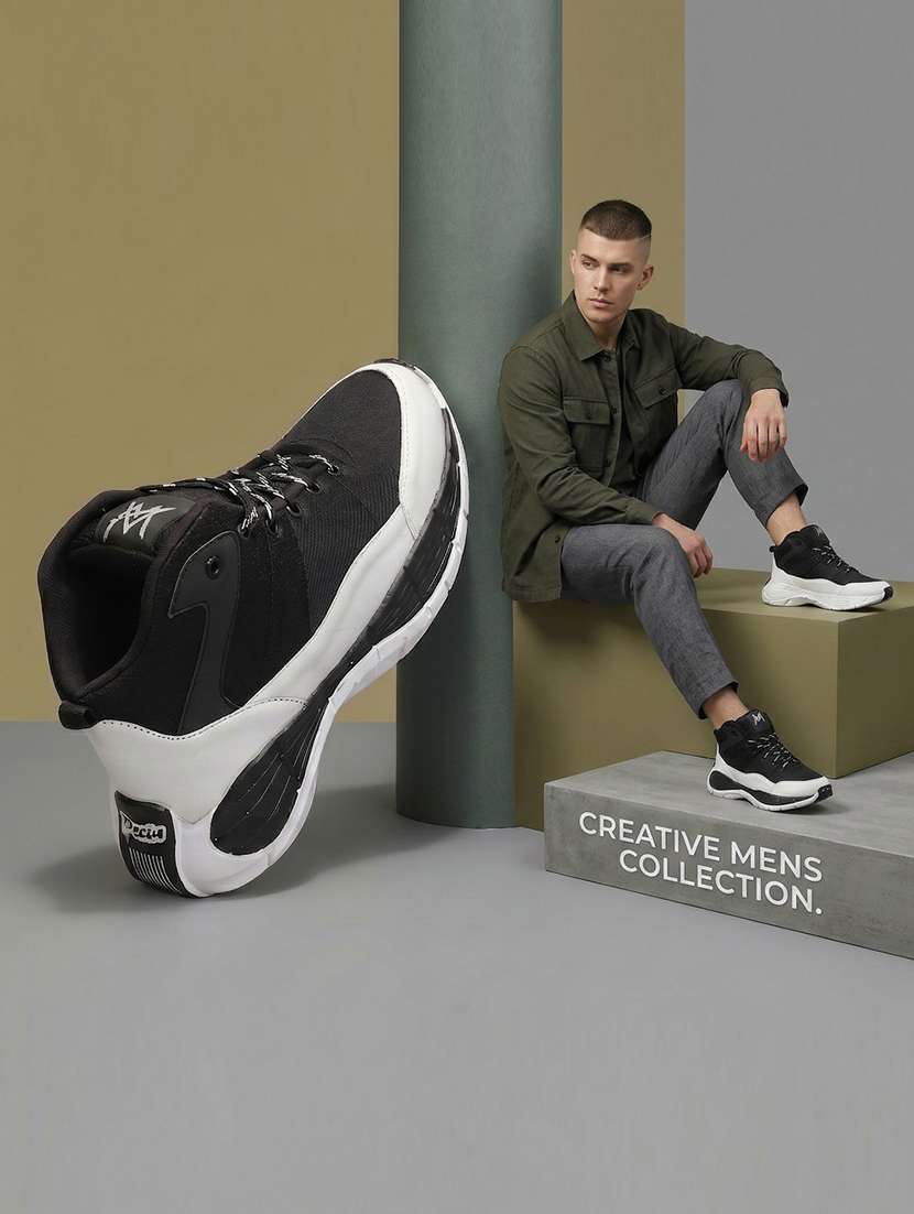 men black lace up sneaker - 22555058 -  Standard Image - 1