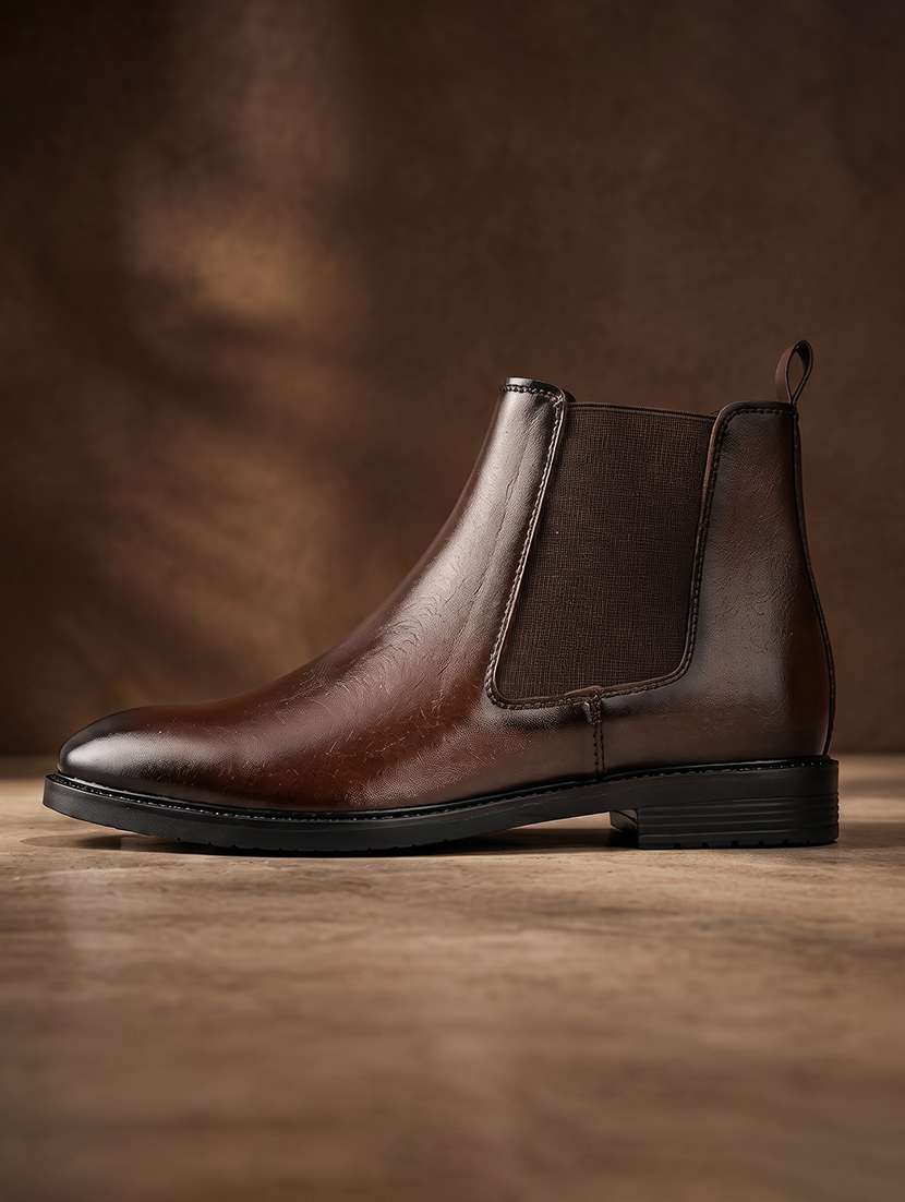 Men Brown Slip On Chelsea Boot - 22555061 -  Standard Image - 1