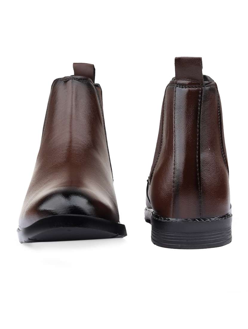 men brown slip on chelsea boot - 22555061 -  Standard Image - 4