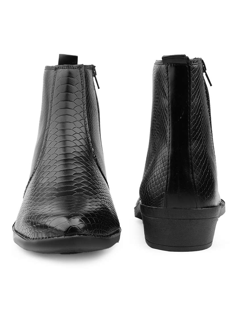 men black slip on boot - 22555064 -  Standard Image - 4