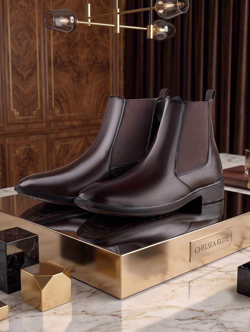 men black slip on boot
