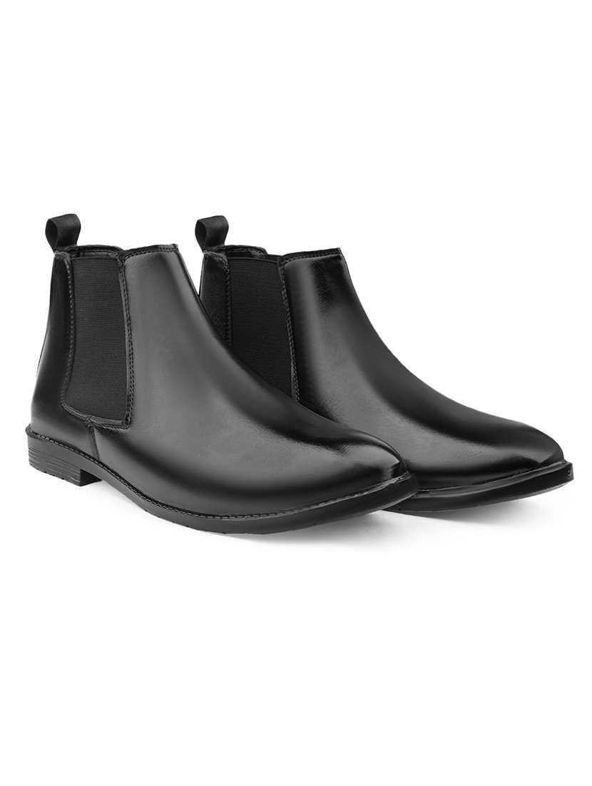 men black slip on boot - 22555065 -  Standard Image - 1