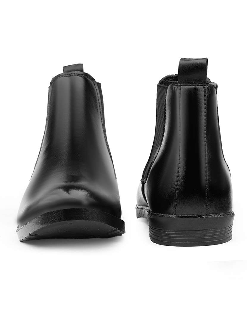 men black slip on boot - 22555065 -  Standard Image - 4