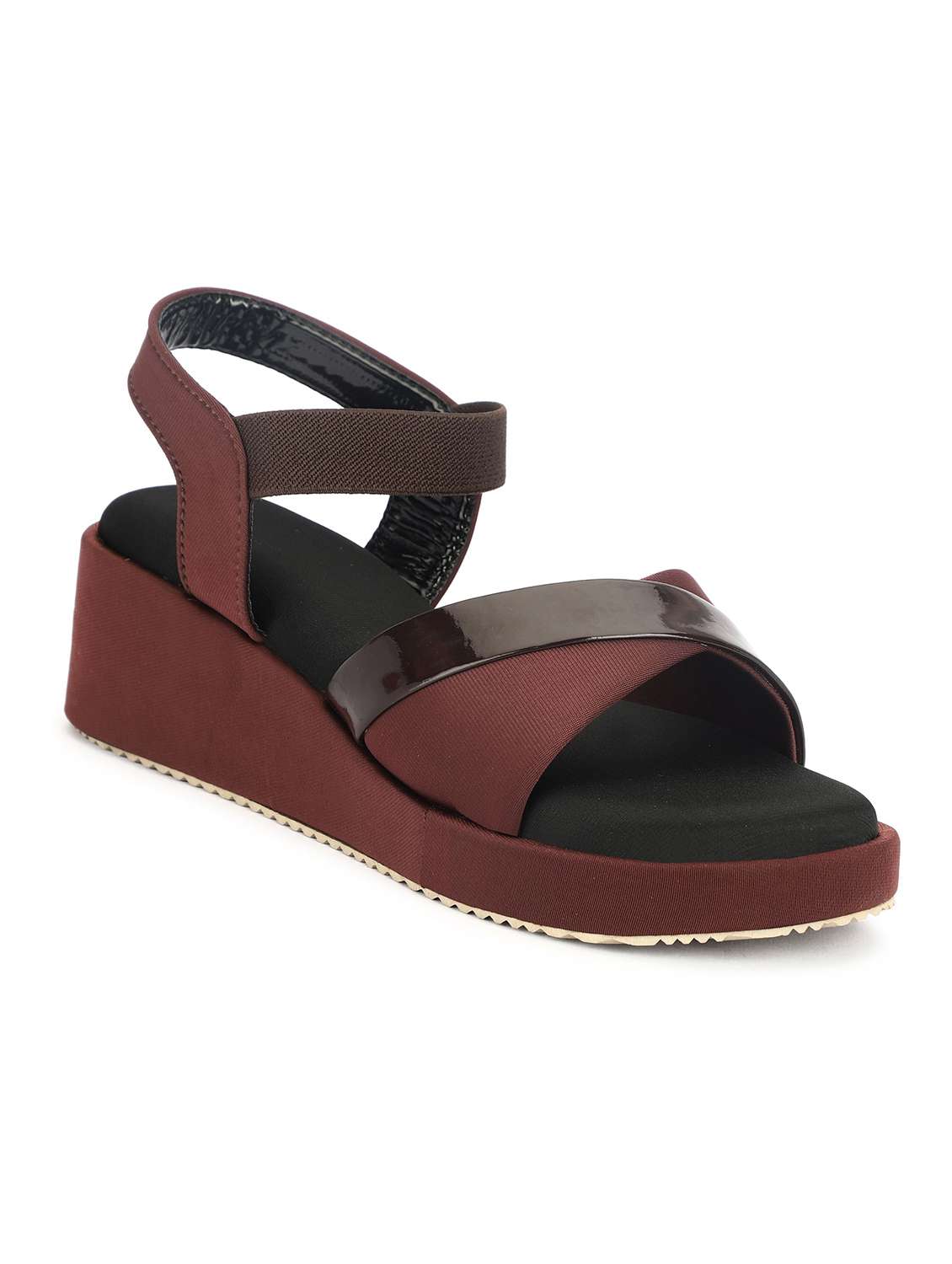 Women Colourblocked Ankle Strap Sandal - 22555069 -  Standard Image - 1