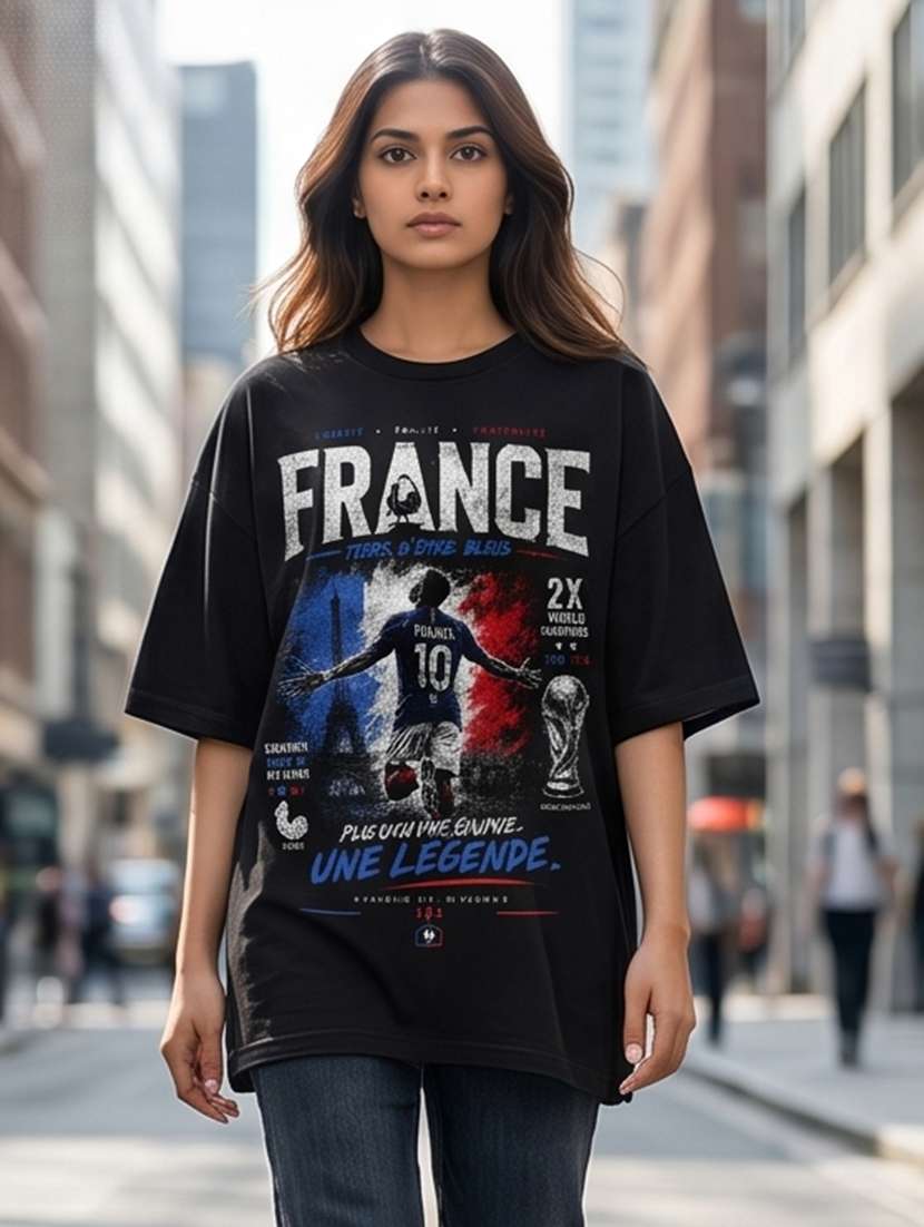black cotton oversized tshirt