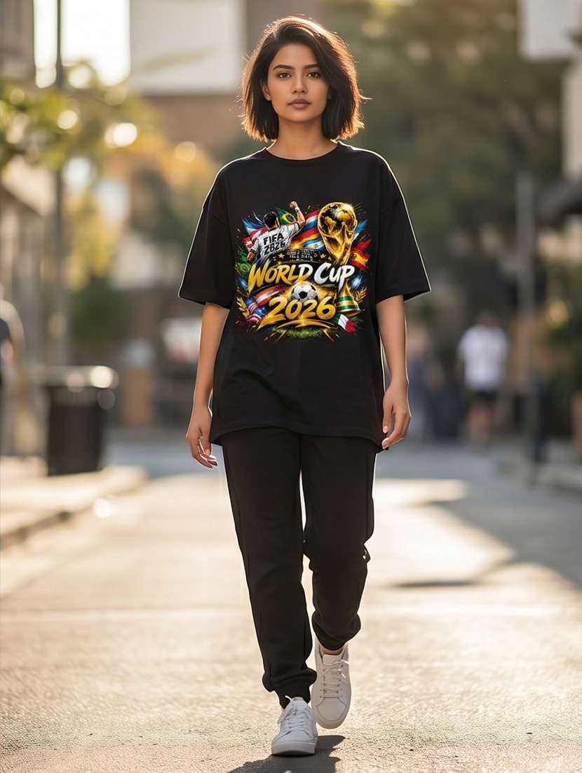 black cotton oversized tshirt - 22555100 -  Standard Image - 4