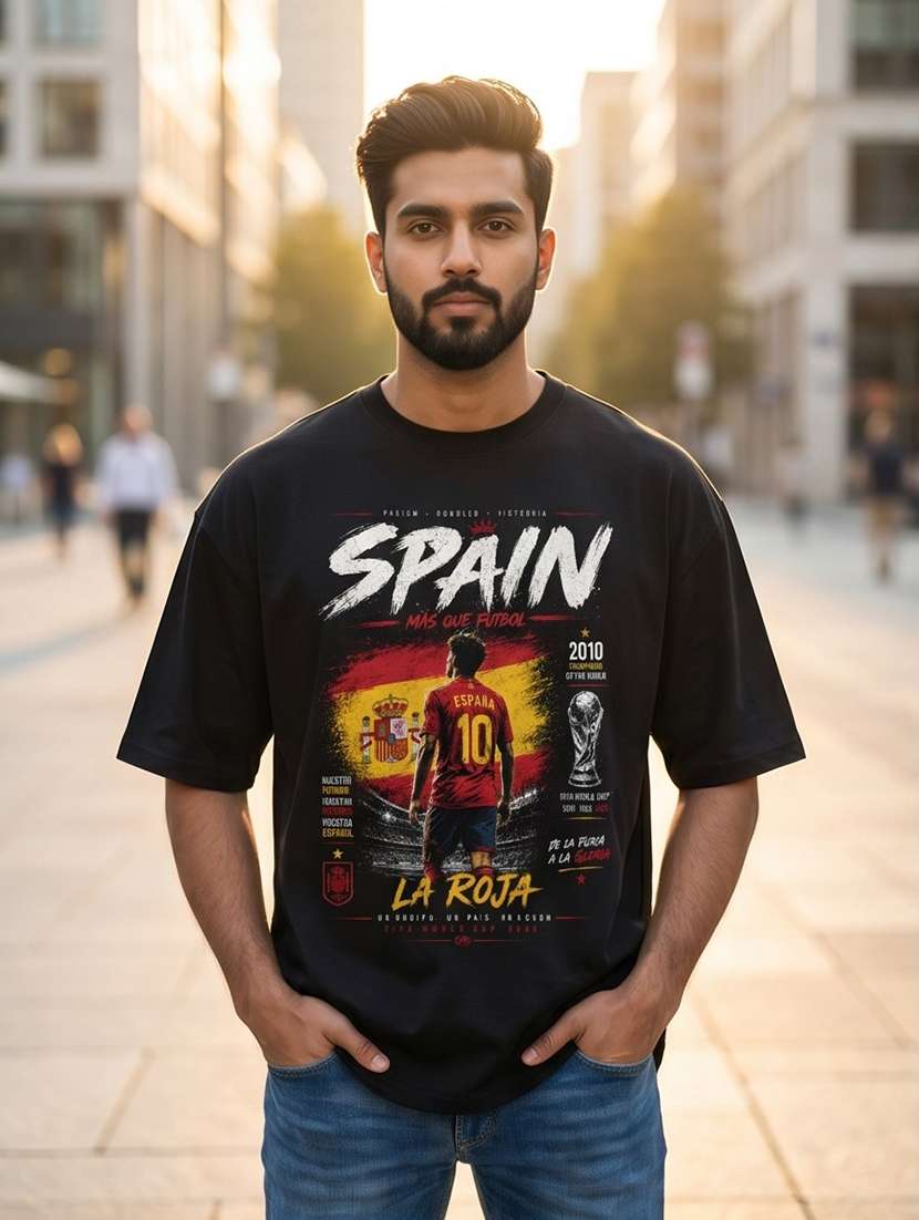 black cotton front print tshirt - 22555105 -  Standard Image - 1