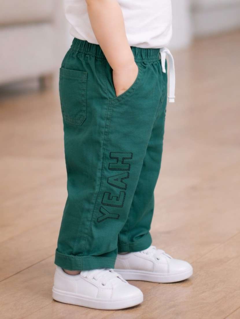 boys printed mid rise casual trouser - 22555115 -  Standard Image - 1