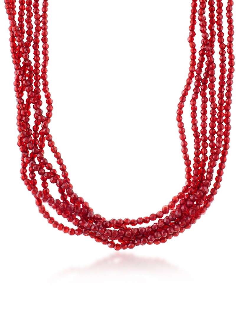 6 strand natural facetted ruby necklace for women - 22555137 -  Standard Image - 1