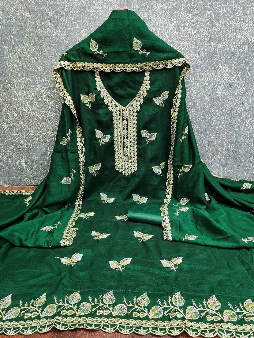 women solid with work unstitched suit set - 22555526 -  Standard Image - 1