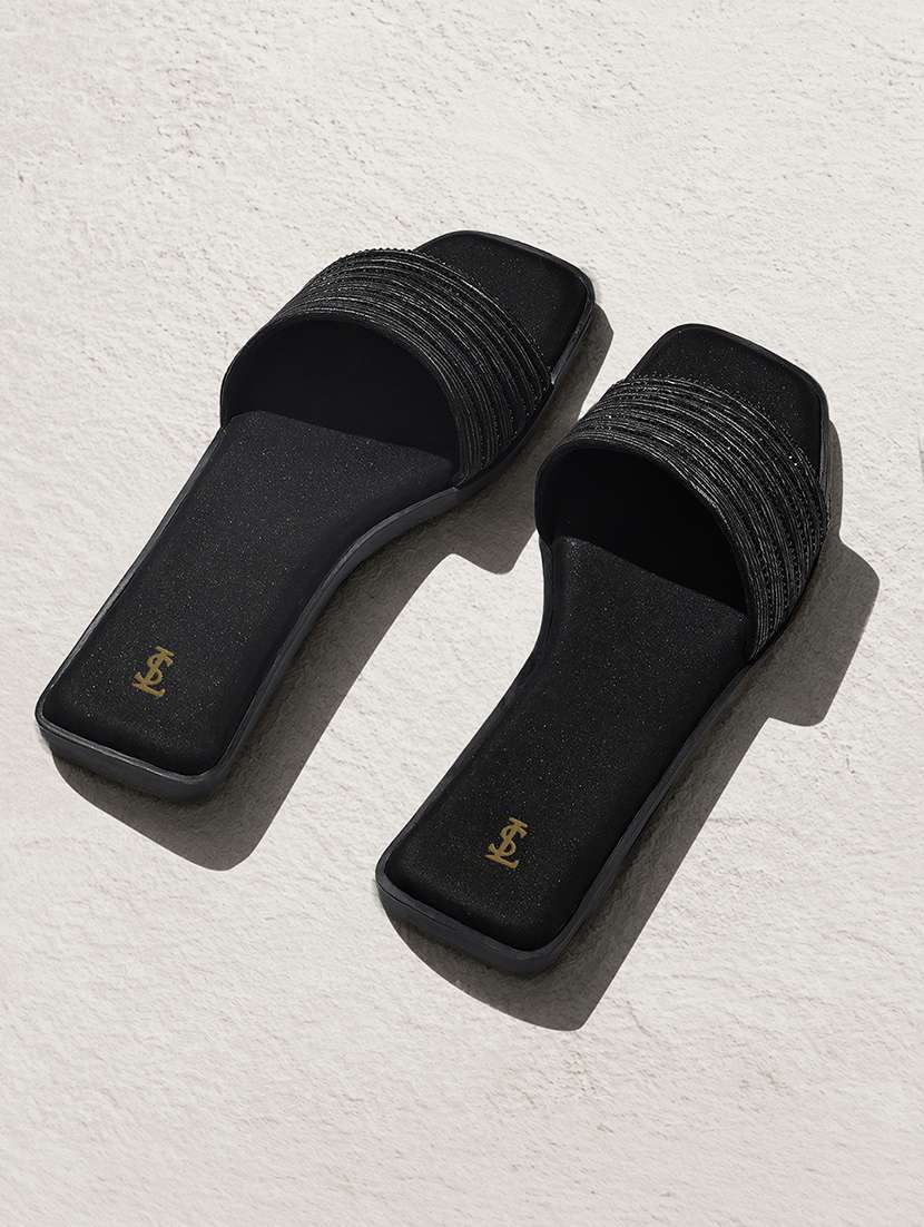 women embellished slip on flats