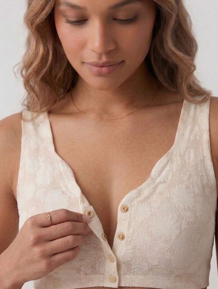 women self design regular nursing bra - 22555650 -  Standard Image - 1