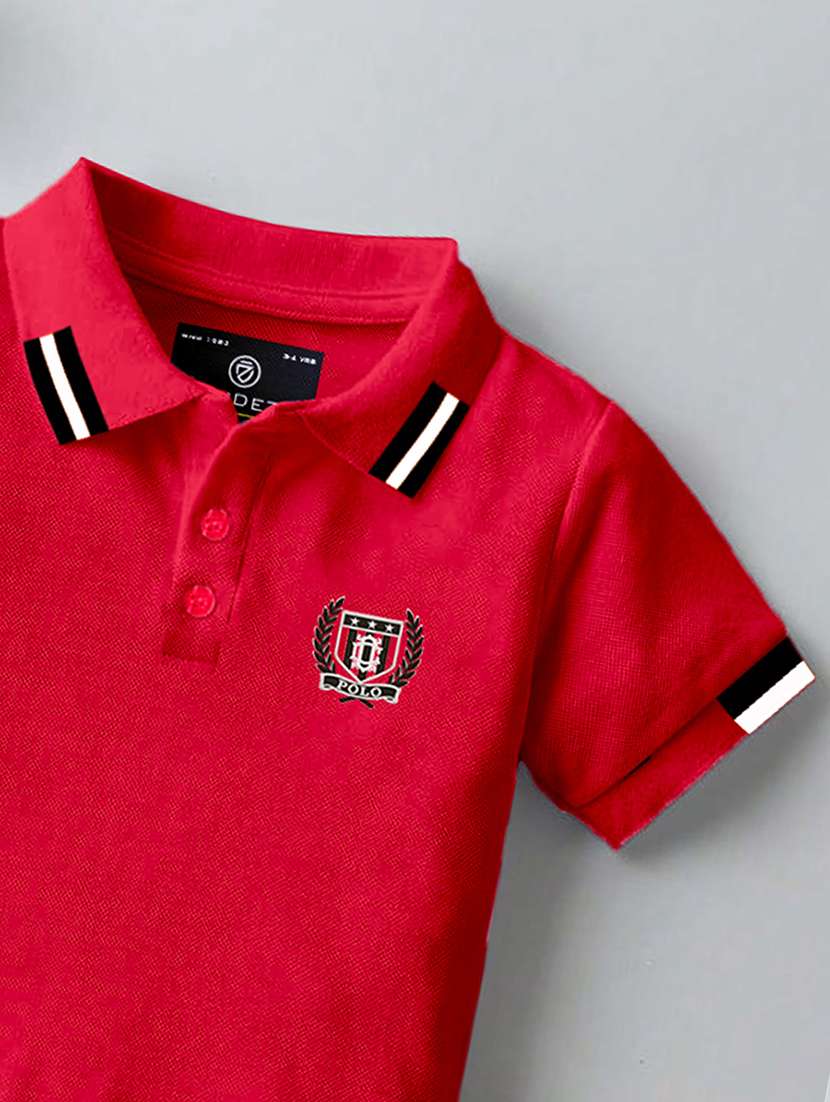 boys pack of 3 embroidered short sleeves polo t-shirt - 22555840 -  Standard Image - 4