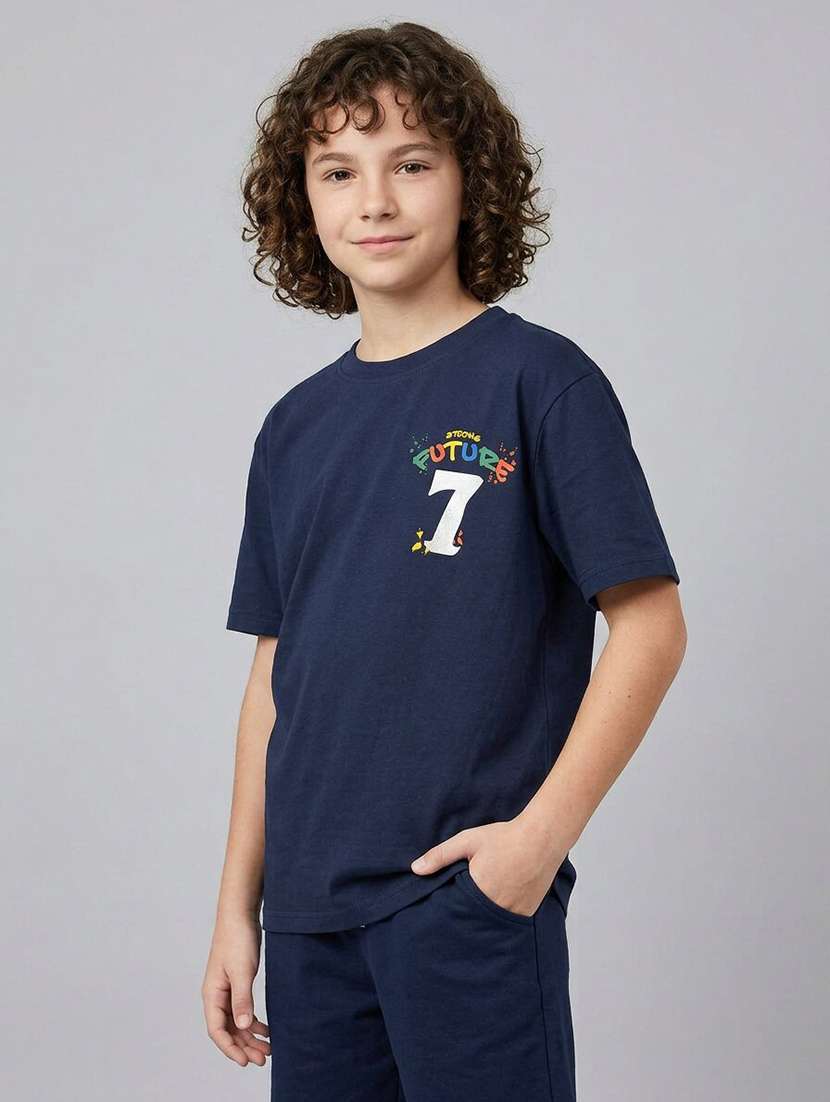 boys printed short sleeves regular fit t-shirt - 22555857 -  Standard Image - 1