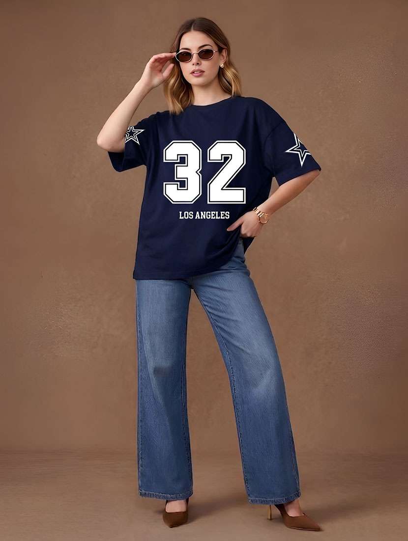 women printed short sleeves oversized t-shirt - 22556267 -  Standard Image - 4