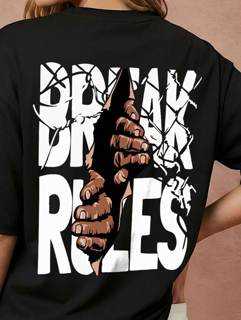 women printed short sleeves oversized t-shirt - 22556319 -  Standard Image - 4