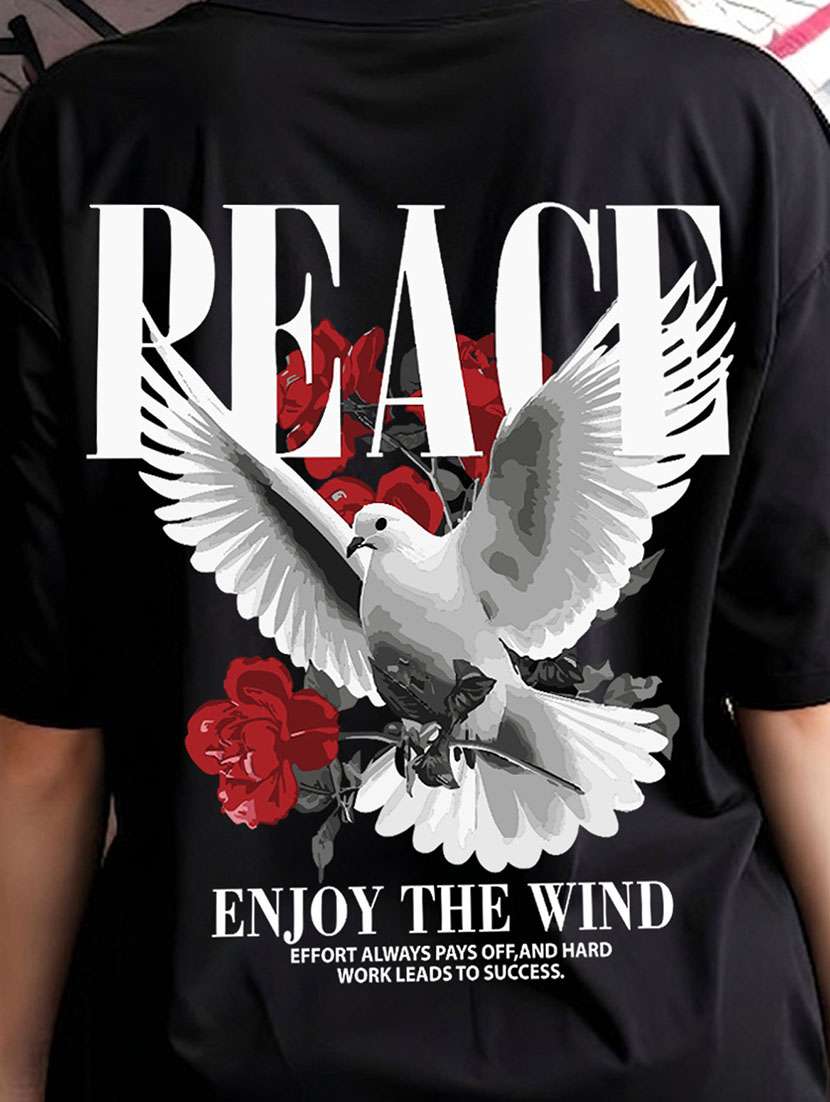 women printed short sleeves oversized t-shirt - 22556394 -  Standard Image - 4