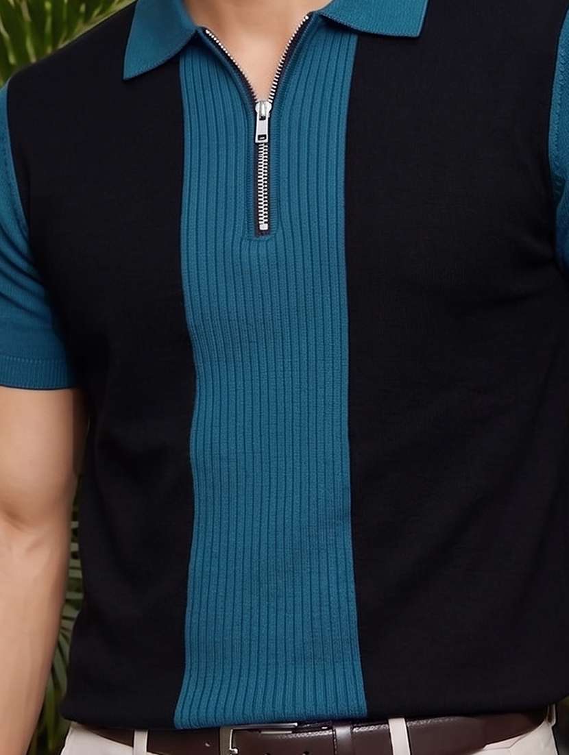 men color block short sleeve regular fit polo t-shirt - 22556625 -  Standard Image - 1