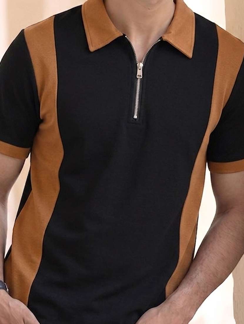 men color block short sleeve regular fit polo t-shirt - 22556738 -  Standard Image - 1