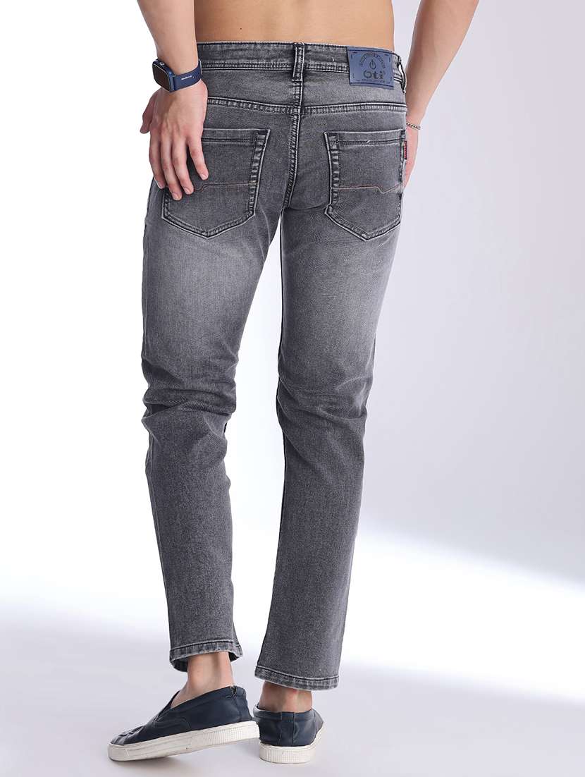 men washed mid rise ankle length slim fit jeans - 22556888 -  Standard Image - 4