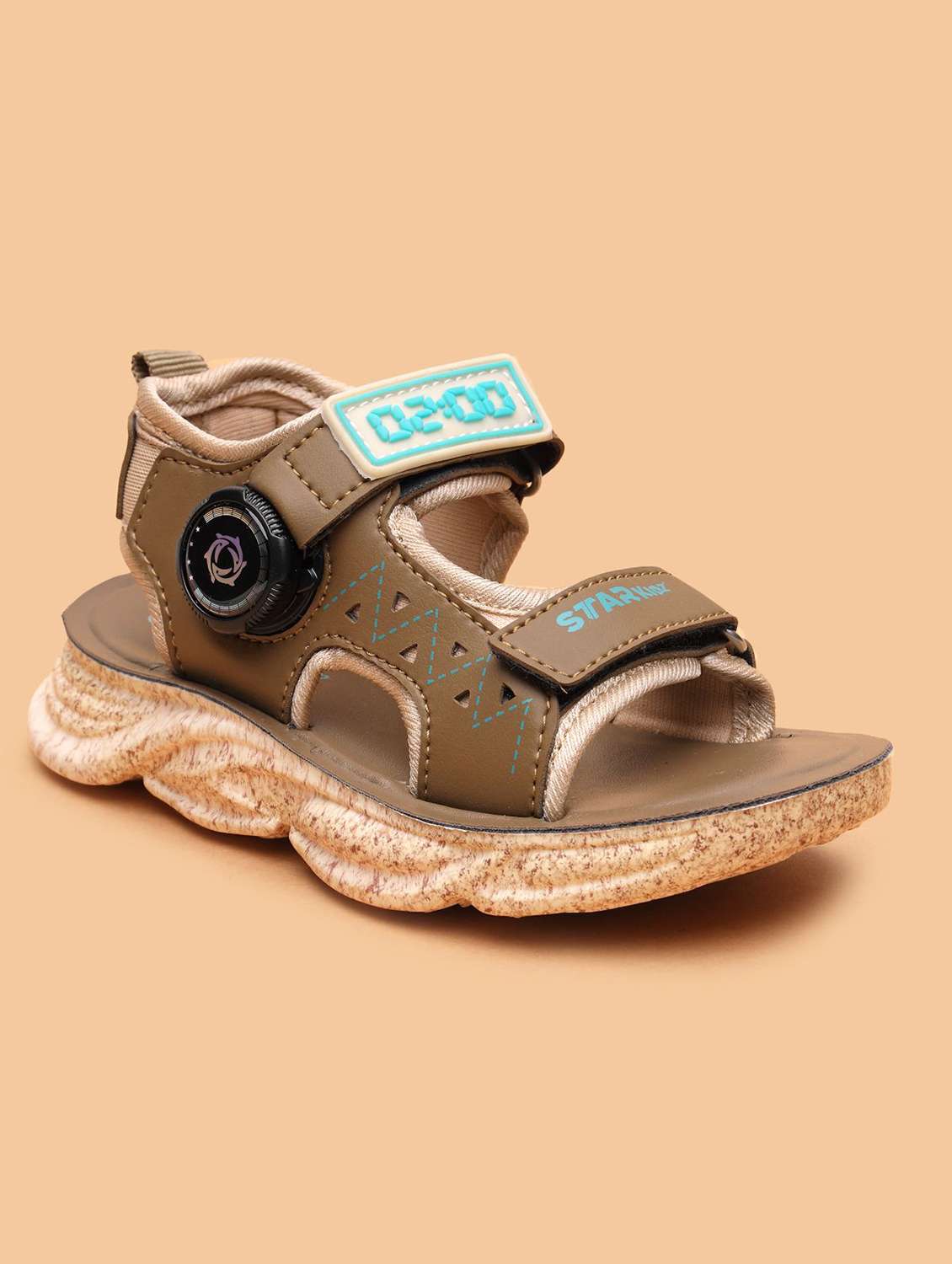 kids solid ankle strap floaters - 22556985 -  Standard Image - 1